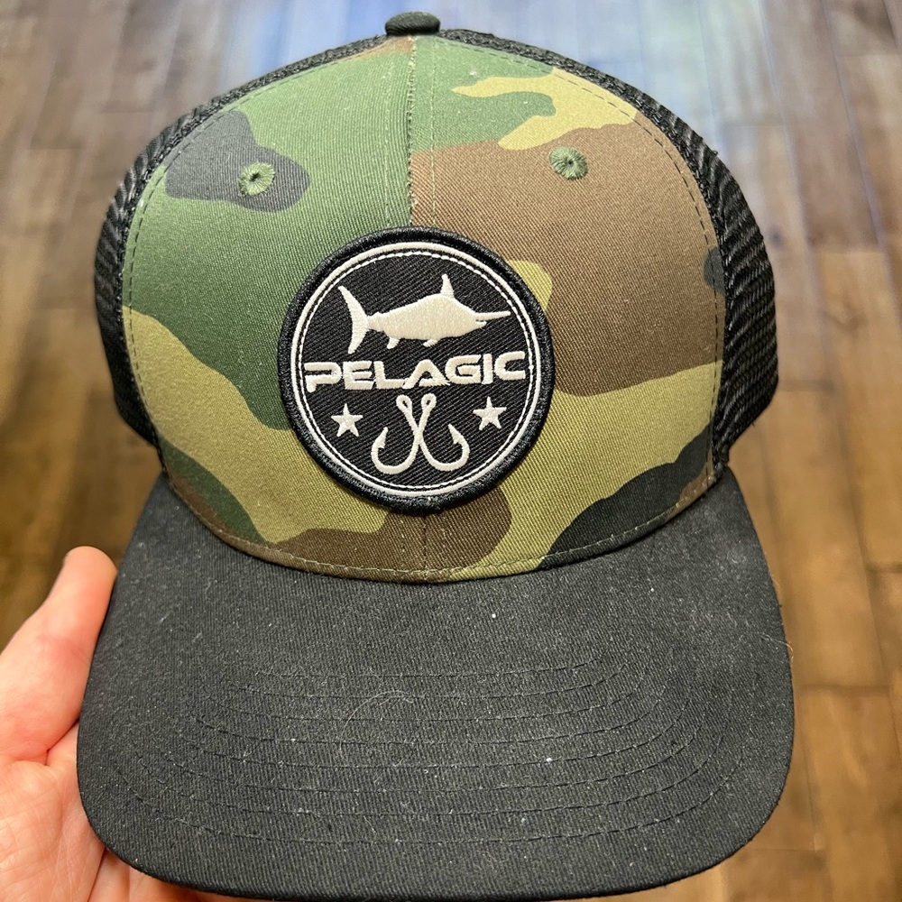 Pelagic Fishing Hat Camo Cap
